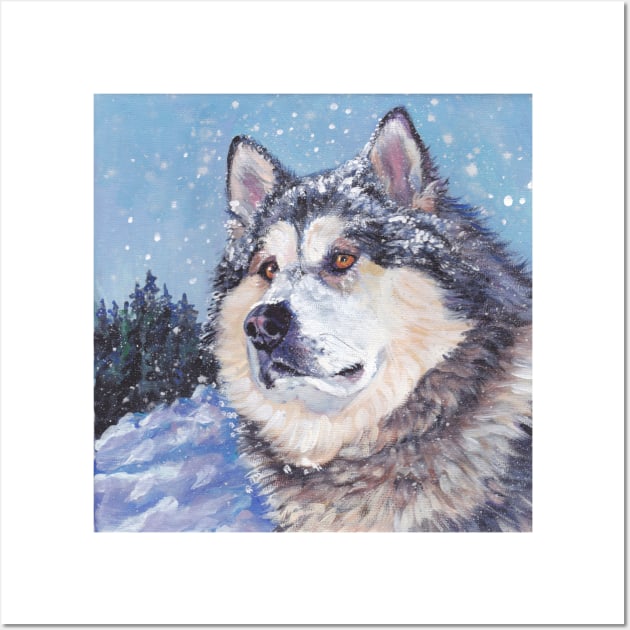 Alaskan Malamute Fine Art Painting Wall Art by LASHEPARD